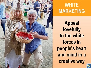 White Marketing selling by serving educative image MesIm by VadiK