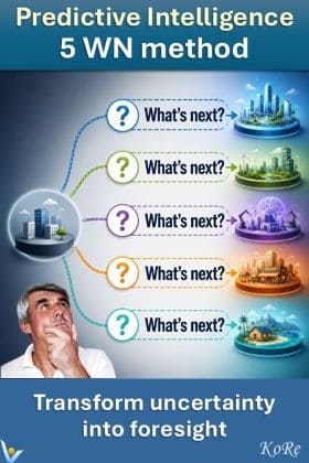 Predictive Intelligence - KoRe "5 What's Next?" (5WN) for foreseeing and shaping the future by Vadim Kotelnikov