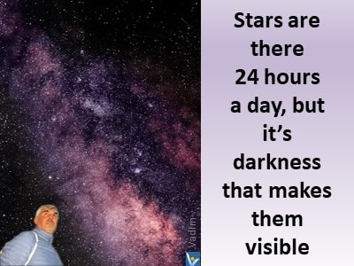 Stars are visible in drakness only VadiK messageful images