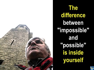 Motivational quotes Vadim Kotelnikov difference between impossible and possible is inside yourself
