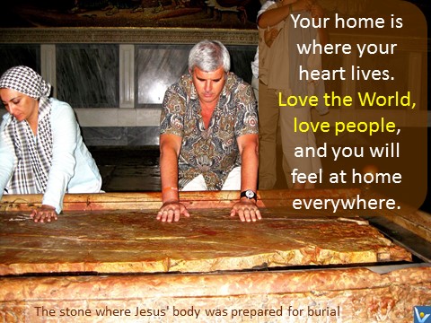 Jesus body washed stone, love people quotes, Vadim Kotelnikov, photogram Jerisalem