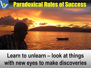 Think Outside the Box Learn to unlearn look at things with new eyes to discover Vadim Kotelnikov advice quotes