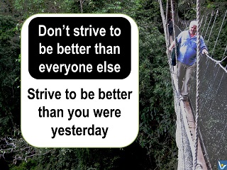 Best personal growth advice Strive to be better than you were yesterday Vadim KOtelnikov quotes