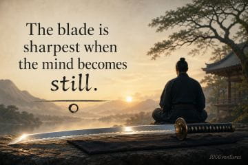 Japan essence: The blade is sharpest when the mind becomes still.