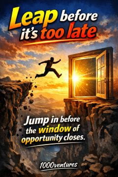 Visual Metaphor: Leap before it's too late