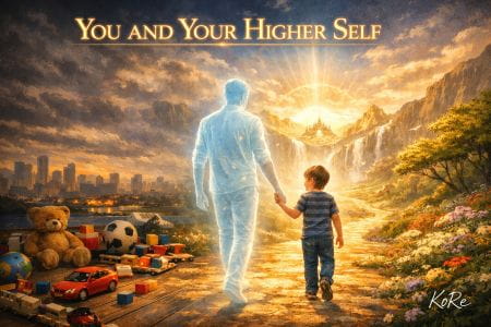You and Your Higher Self (enlightening image by VadiK and AI)