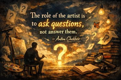 The role of the artist is to ask questions, not answer them.
