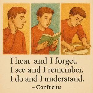 Learning by Doing: I do and I understand. Confucius quote. AImage
