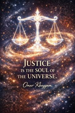 Justice is the soul of the universe. Omar Khayyam. Islamic wisdom