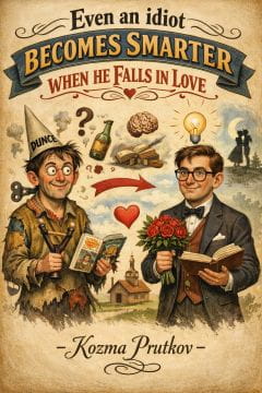 Love makes smarter. Humnorous Quote, Kozma Prutkov