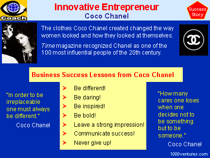 Coco Chanel inspirational entrepreneur