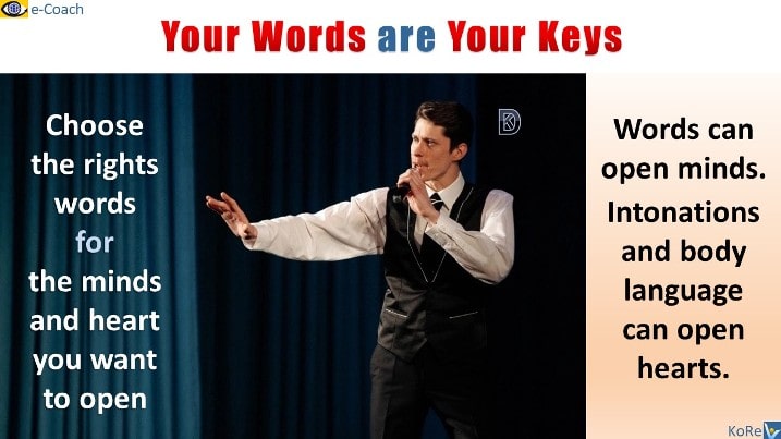 Copywriting message: right words are the key to opening minds