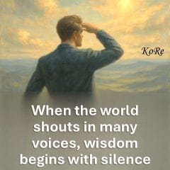 KoRe proverb: How to open The 3rd Eye, wisdom begins with silence