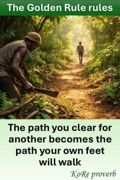 The Golden Rule rules - clear the path | KoRe proverb