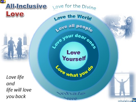 All-inclusive Love: love yourself, others, what you do, the World