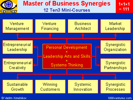 SYNERGY: Master of Business Synergies (MBS) - 12 Ten3 Mini-courses