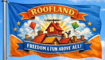 Roofland country flag - freedom & fun above all