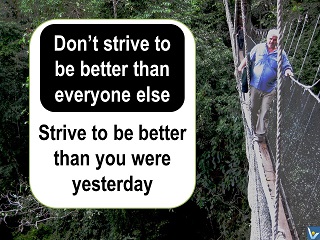 Best personal growth advice Strive to be better than you were yesterday Vadim KOtelnikov quotes
