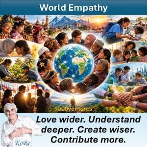 World Empathy - KoRe mantra: love wider, understand deeper, create wiser, contribute more. Vadim Kotelnikov